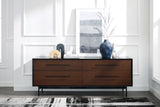 Park Avenue Solid Moso Bamboo 4 Drawer Double Dresser