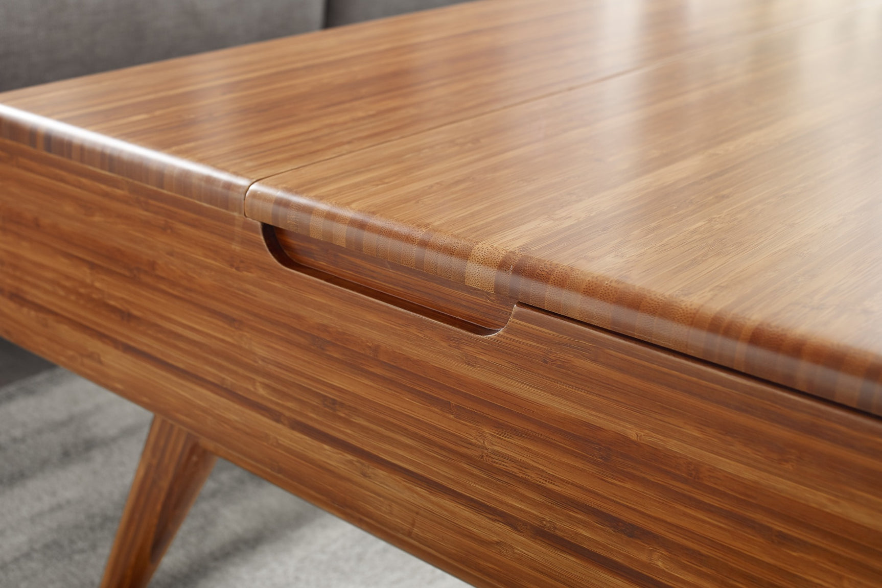 Rhody Solid Moso Bamboo Lift-Top Storage Coffee Table