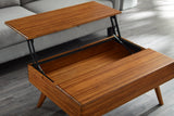 Rhody Solid Moso Bamboo Lift-Top Storage Coffee Table