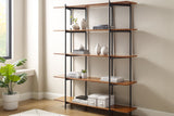 Studio Plus Solid Bamboo Metal Shelf