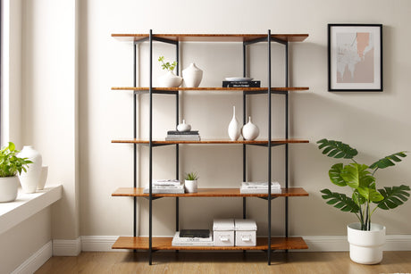 Studio Plus Solid Bamboo Metal Shelf