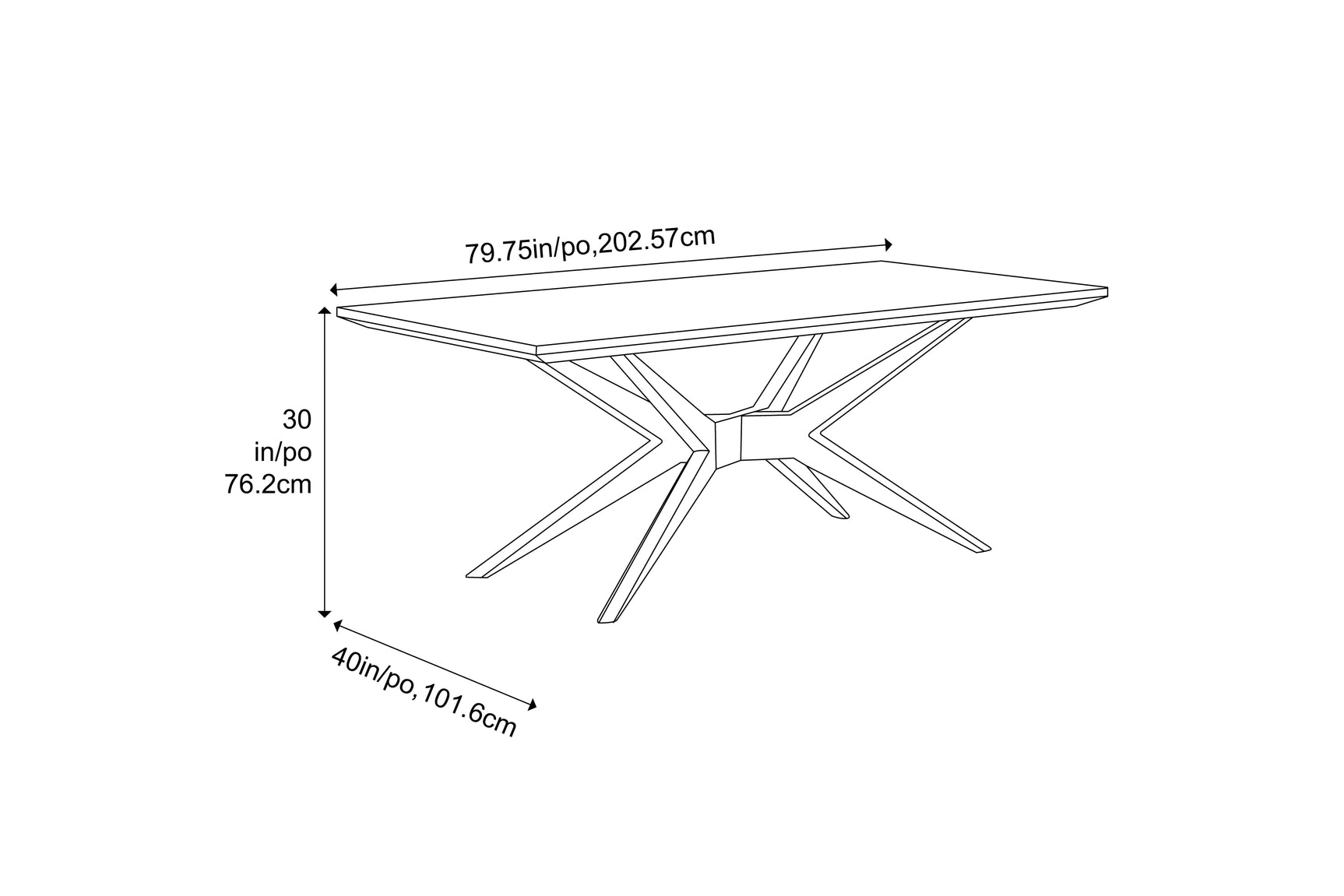 Sonoma 80” Solid Moso Bamboo Rectangular Dining Table