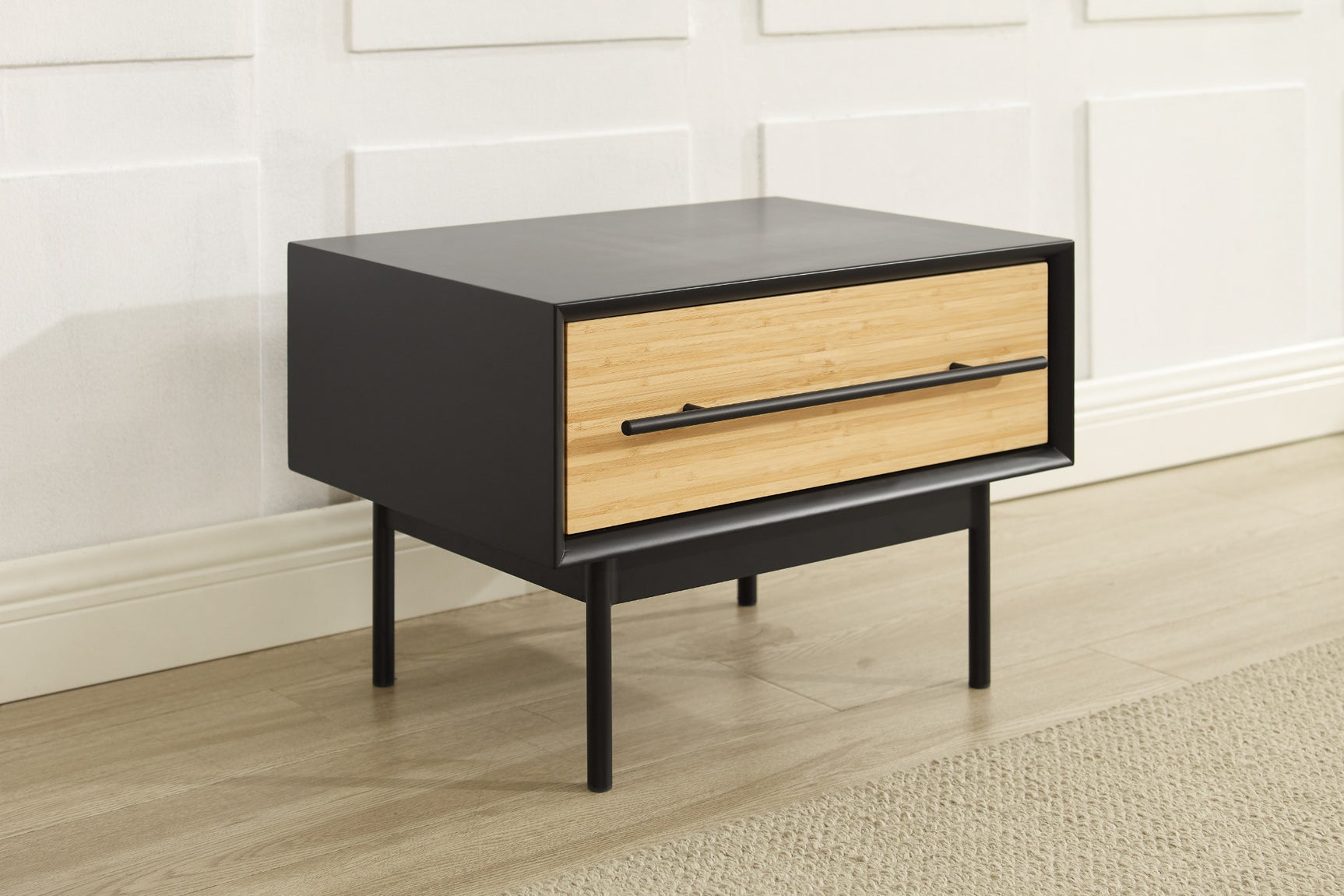 Santa Cruz Solid Moso Bamboo 1 Drawer Nightstand