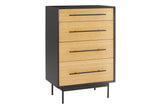 Santa Cruz Solid Moso Bamboo 4 Drawer High Chest