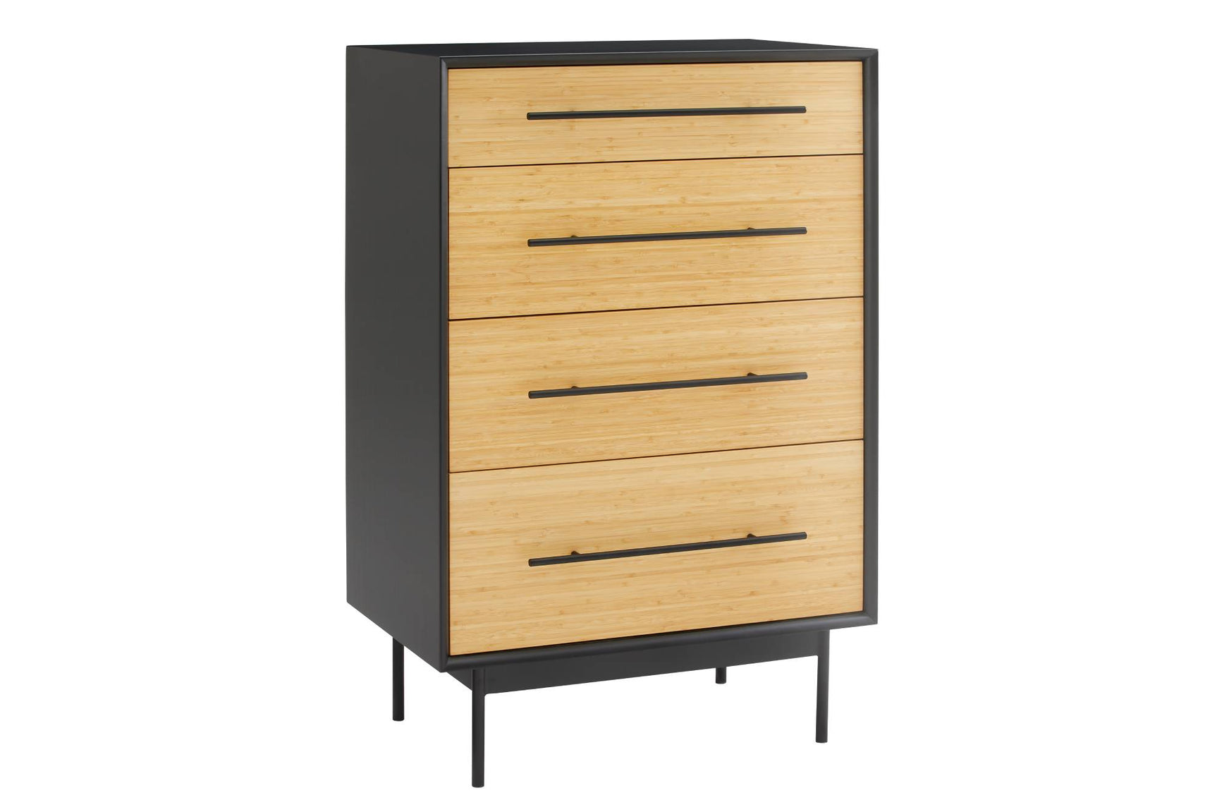 Santa Cruz Solid Moso Bamboo 4 Drawer High Chest