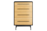 Santa Cruz Solid Moso Bamboo 4 Drawer High Chest