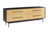 Santa Cruz Solid Moso Bamboo 4 Drawer Double Dresser