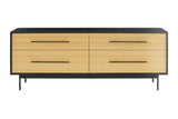 Santa Cruz Solid Moso Bamboo 4 Drawer Double Dresser