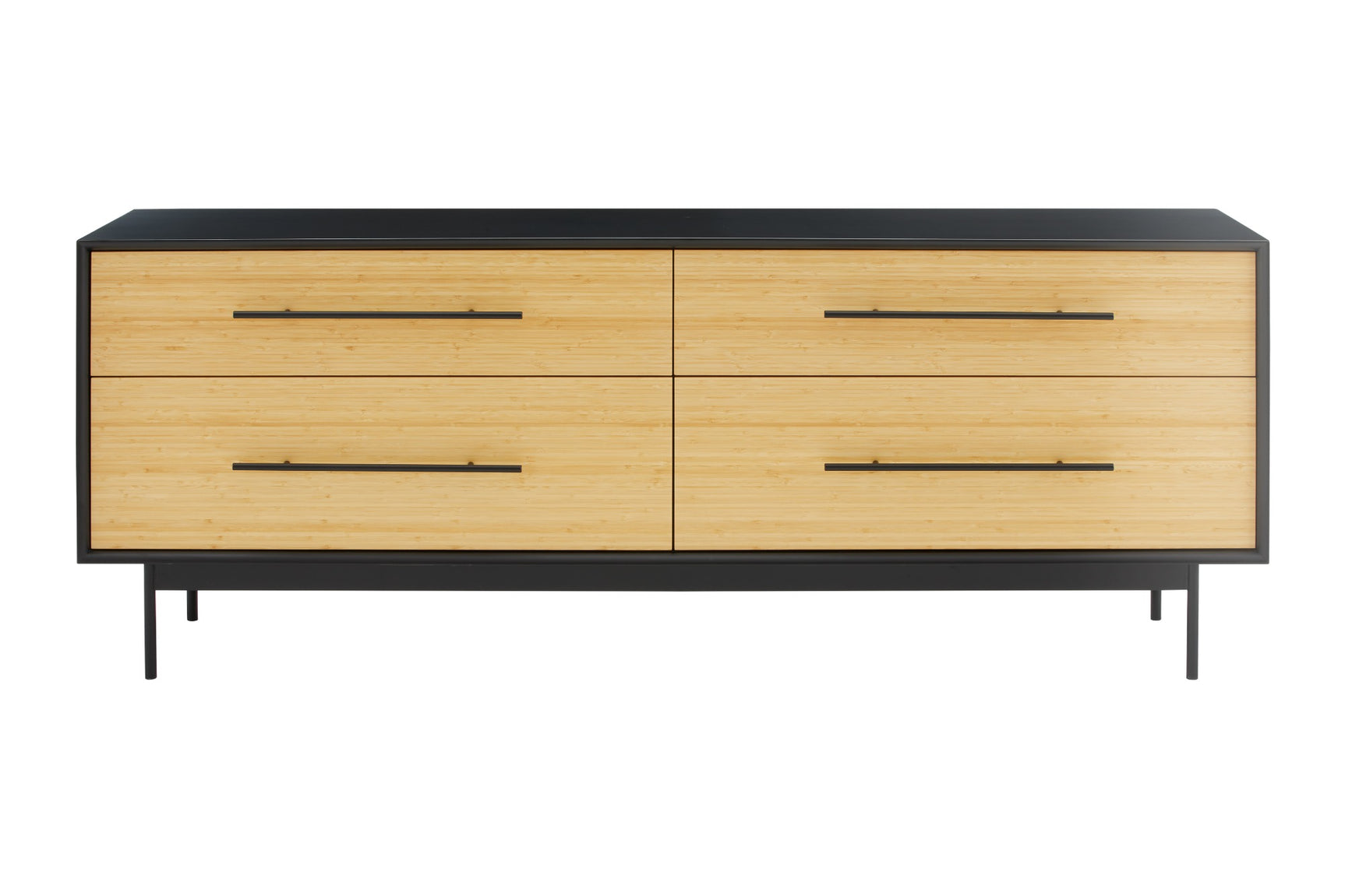 Santa Cruz Solid Moso Bamboo 4 Drawer Double Dresser