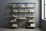 Santa Cruz Solid Moso Bamboo Leaning Shelf