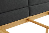 Santa Cruz Fabric Upholstered Bamboo Bed Frame
