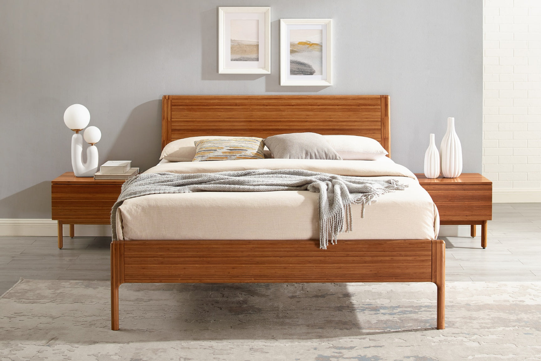 Ventura Solid Moso Bamboo 1 Drawer Nightstand