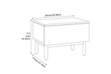 Ventura Solid Moso Bamboo 1 Drawer Nightstand