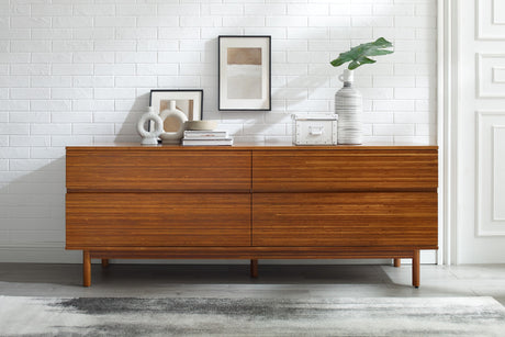 Ventura Solid Moso Bamboo 4 Drawer Double Dresser