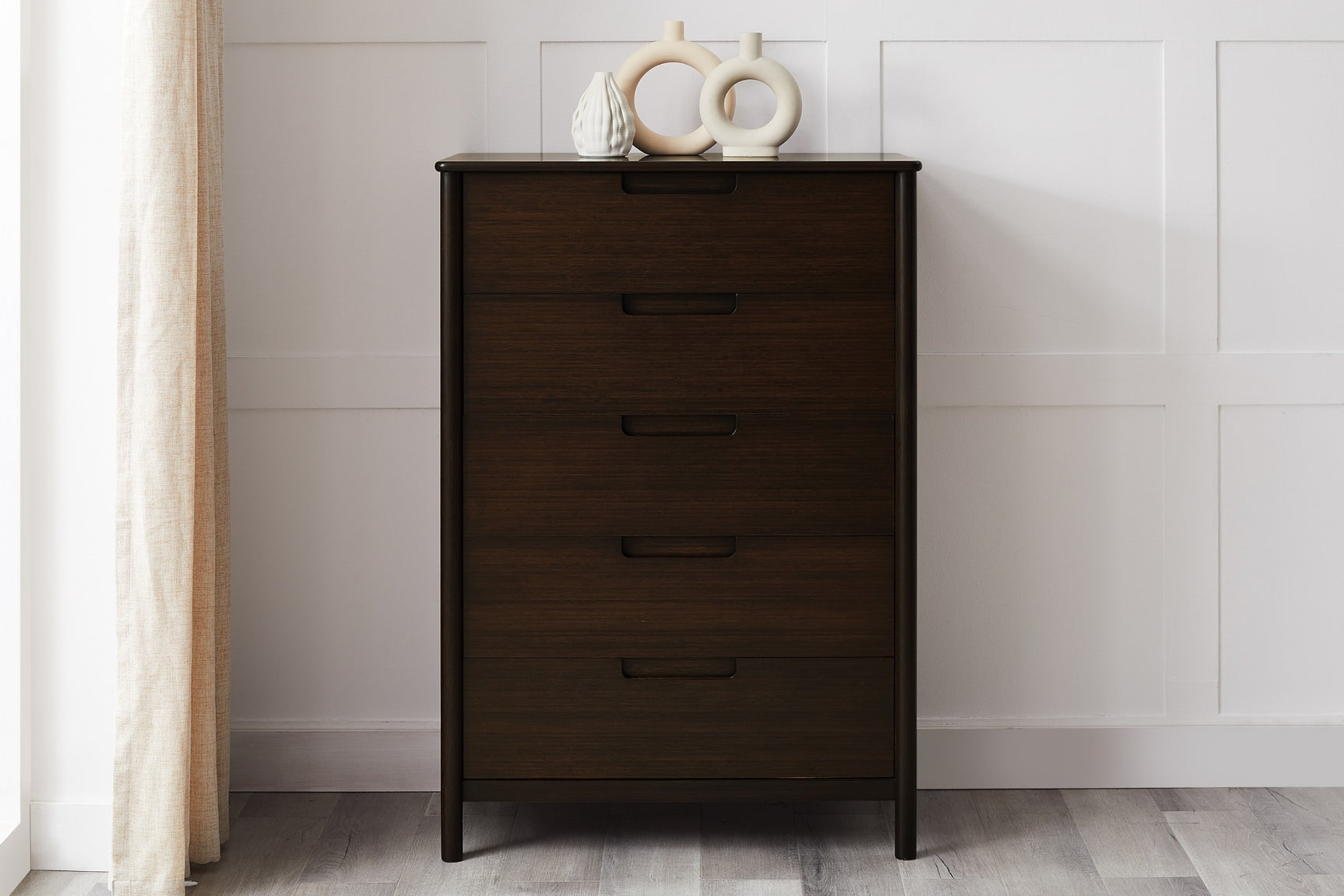 Weston Solid Moso Bamboo 4 Drawer High Chest
