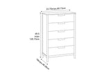 Weston Solid Moso Bamboo 4 Drawer High Chest
