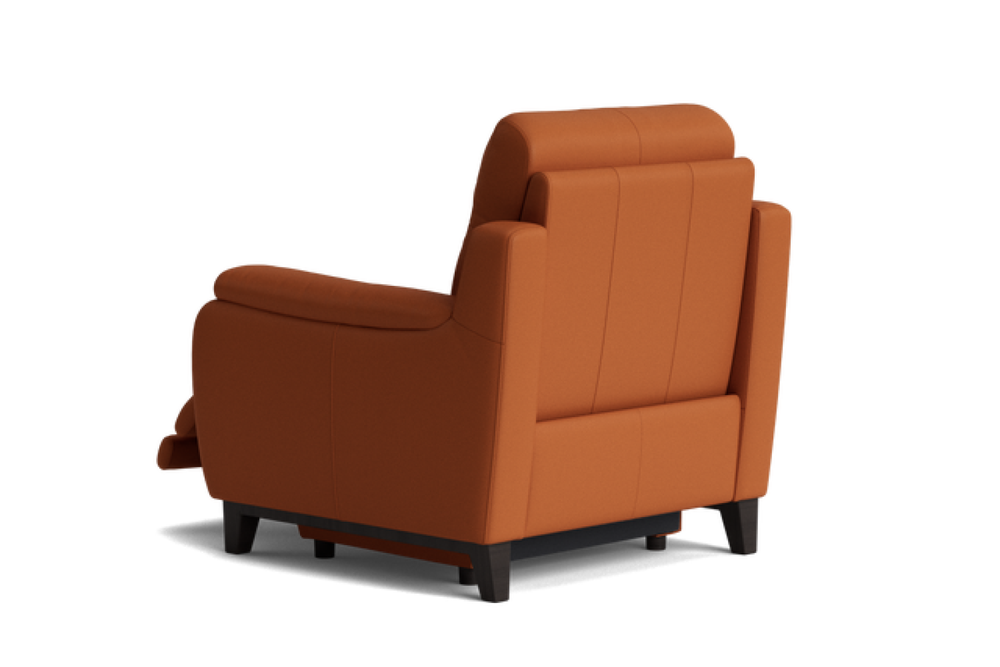 Valencia George Top Grain Leather Recliner Seat, Cognac