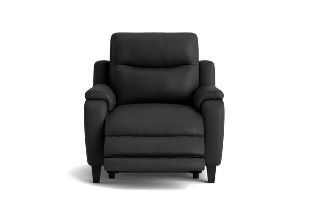 Valencia George Top Grain Leather Recliner Seat, Black