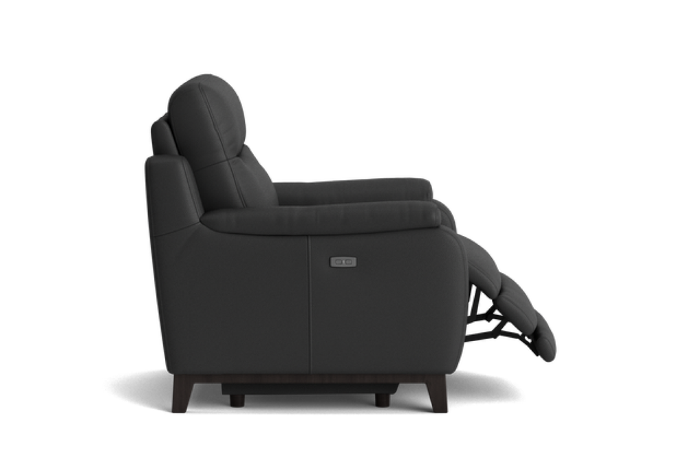 Valencia George Top Grain Leather Recliner Seat, Black