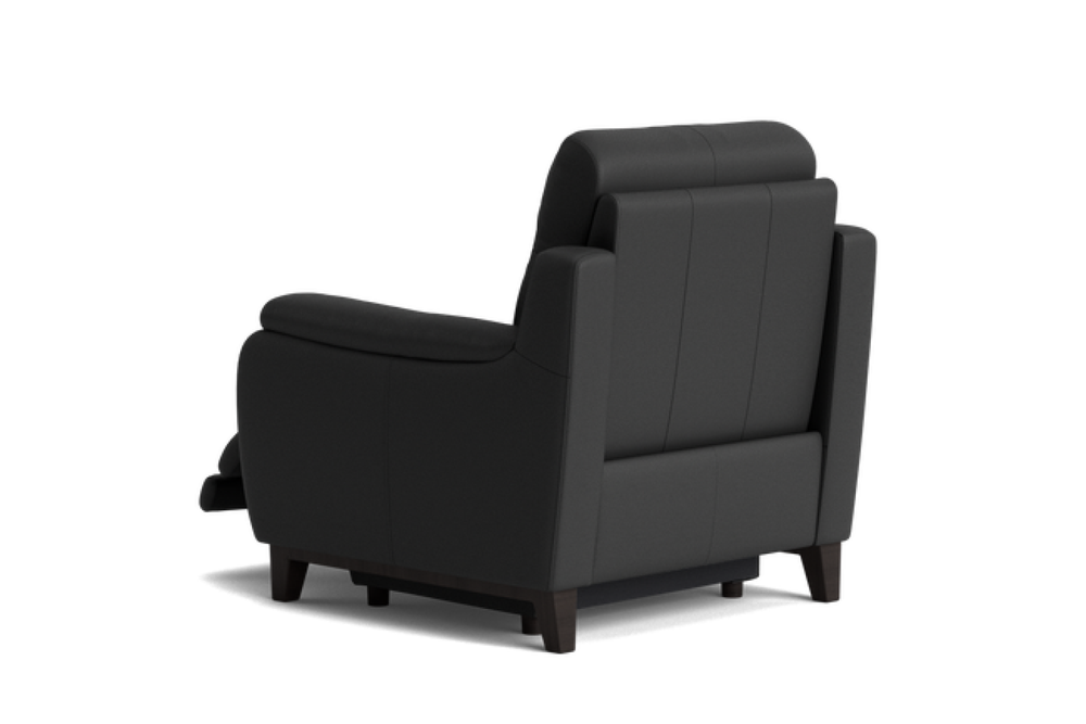 Valencia George Top Grain Leather Recliner Seat, Black