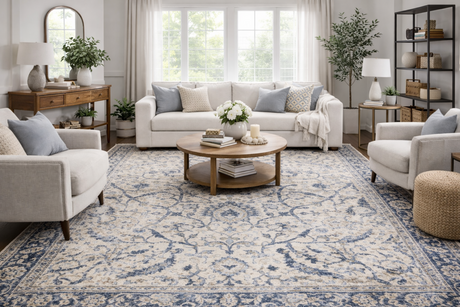 Georgiana Blue & Beige Oushak Rug