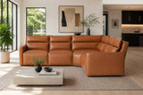Giovanni Leather Dual Recliner Corner Sectional Sofa