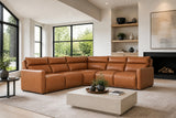 Giovanni Leather Dual Recliner Corner Sectional Sofa