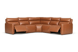 Giovanni Leather Dual Recliner Corner Sectional Sofa