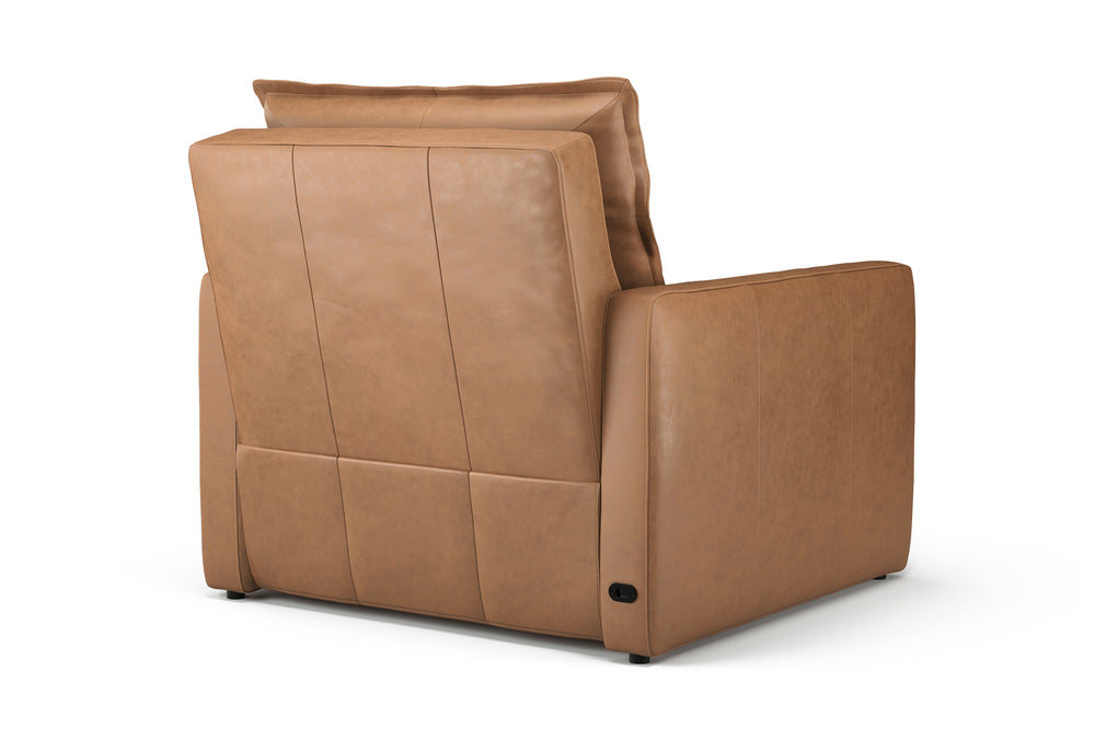 Valencia Giovanni Leather Recliner Chair, Camel Brown