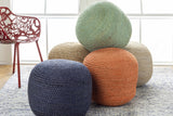 Kaumakani Knitted Jute Round Pouf