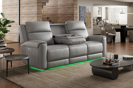 Harbour Immersive Audio Leather Dual Recliner Sofa with Heat & Massage