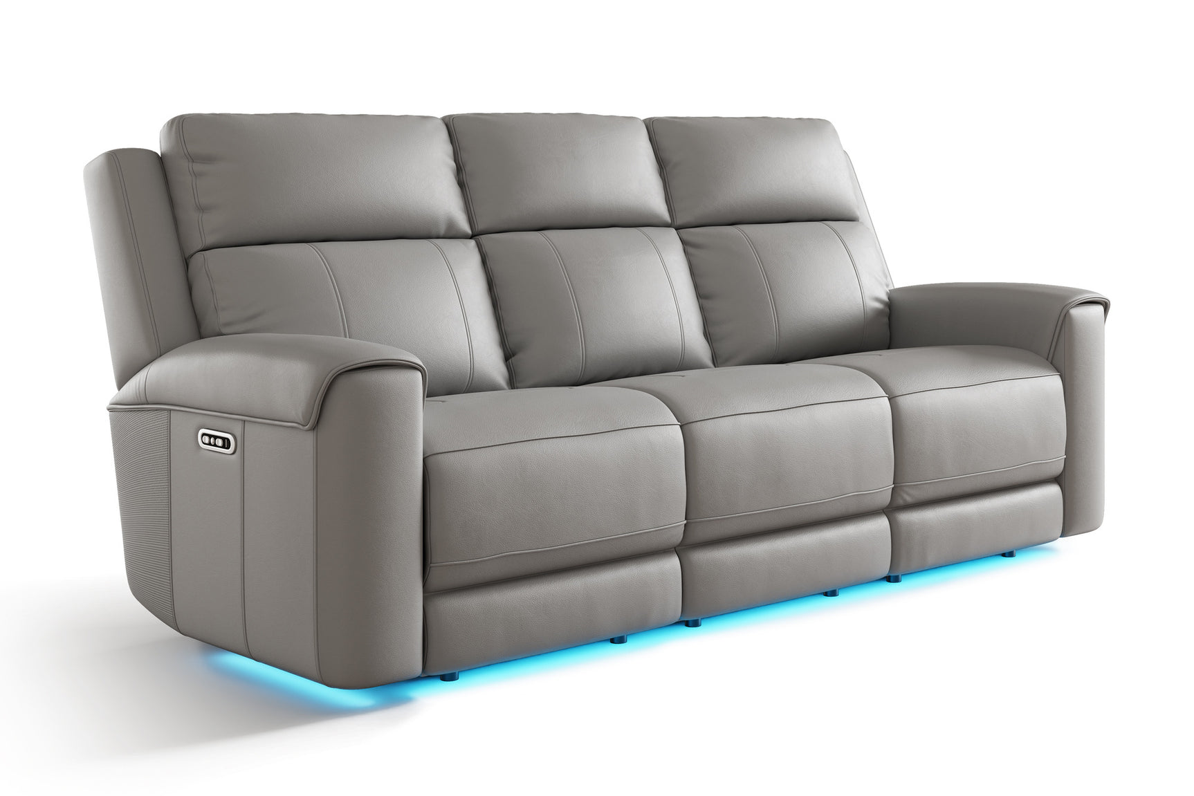 Harbour Immersive Audio Leather Dual Recliner Sofa with Heat & Massage