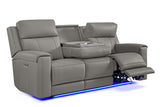 Harbour Immersive Audio Leather Dual Recliner Sofa with Heat & Massage