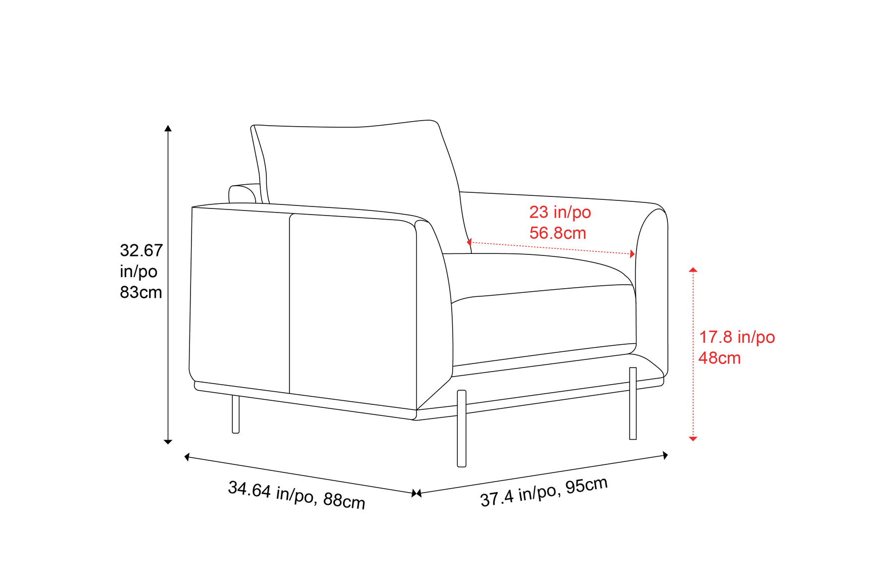 Imogen Leather Accent Chair