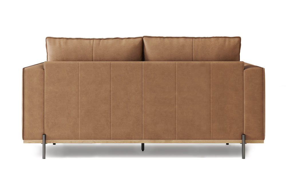 Valencia Imogen Top Grain Leather Loveseat Sofa, Tan