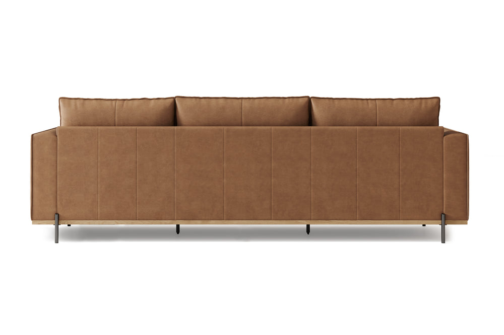 Valencia Imogen Top Grain Leather Three Seats Sofa, Tan