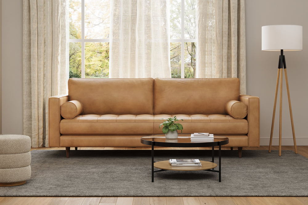 Isabella Leather Grande Sofa, Tan