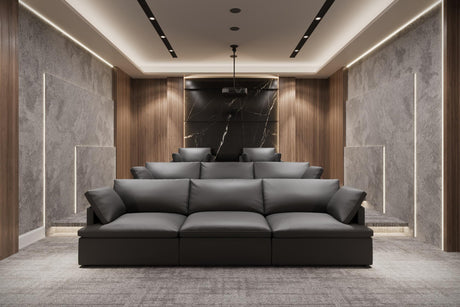 Isola Leather Theater Lounge Modular Sofa