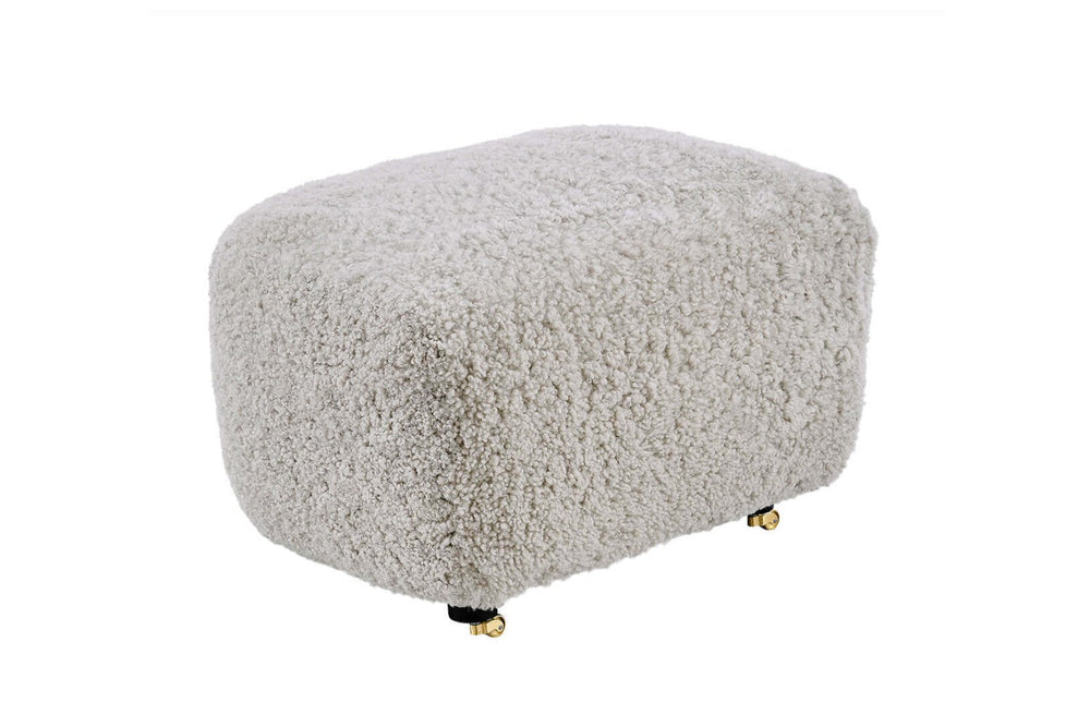 Valencia Misty Genuine Sheepskin Accent Chair, Grey Color