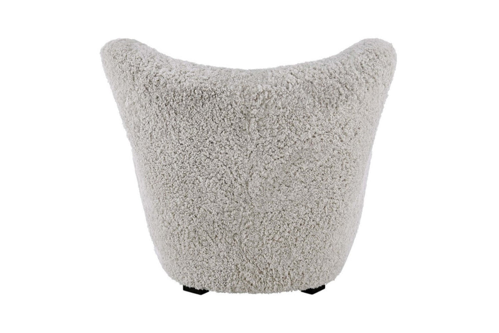 Valencia Misty Genuine Sheepskin Accent Chair, Grey Color