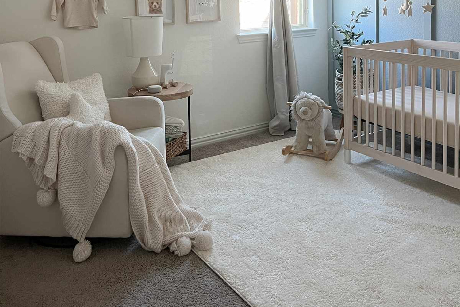 Judy White Washable Area Rug - Clearance