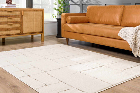 Koume Ivory & Brown Area Rug