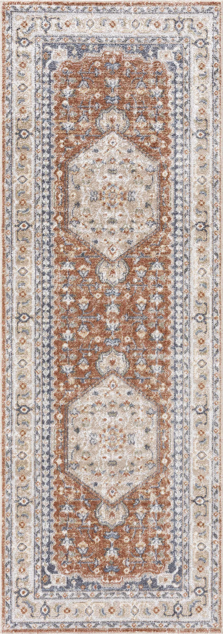Gael Rust Boutique Washable Rug - Clearance