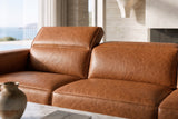 Emery Distressed Italian Aniline Leather Recliner Sectional Sofa