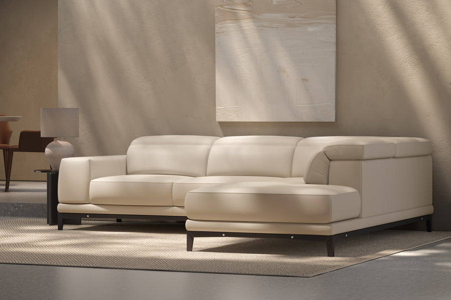 Valletta Leather Corner Sectional Sofa