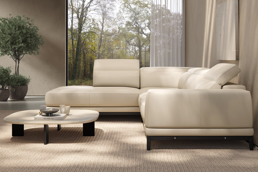 Valletta Leather Corner Sectional Sofa