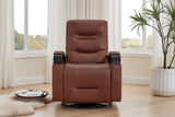 Laisha Leather Swivel Recliner Chair