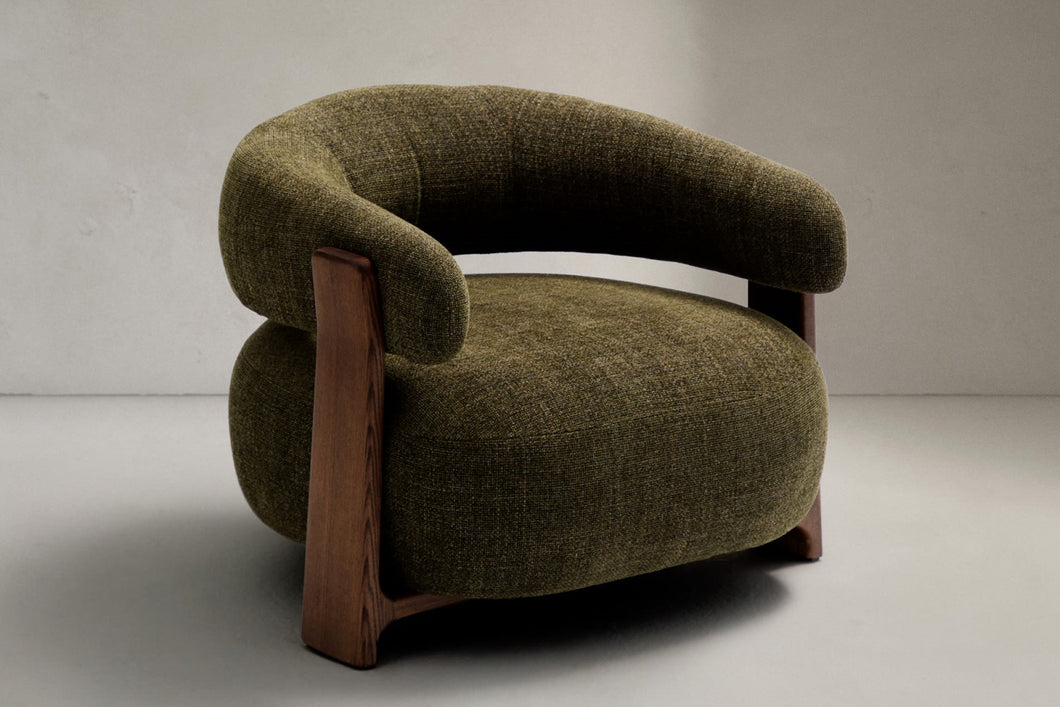 Valencia Leia Fabric Armchair, Olive Green