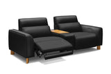 Lesley Leather Dual Recliner Sofa with Console