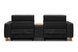 Lesley Leather Dual Recliner Sofa with Console